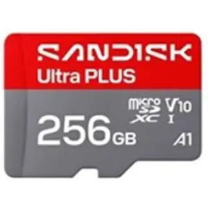 Carte microSDXC SanDisk Ultra Plus 256GB UHS-I 200MB/s résistante