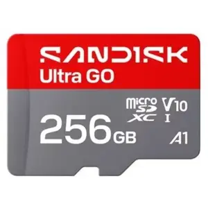 SanDisk Ultra GO, 2 Go, MicroSDXC, UHS-I, 190 Mo/s, V10, Gris, Rouge pas cher