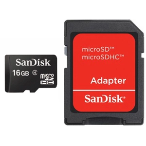 Carte Mémoire MicroSDHC SanDisk 16 Go Classe 4 SDSDQM-016G - B35A pas cher
