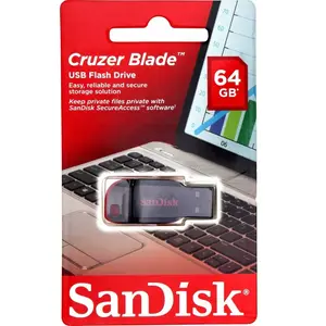 Comparateur de prix : SANDISK - Clé USB - Cruzer Blade - 64 Go - USB 2.0 (SDCZ50-064G-B35)