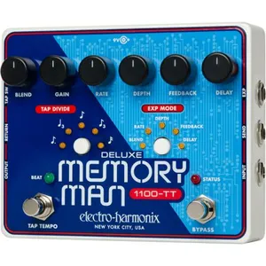 Electro Harmonix Deluxe Memory Man Tap Tempo 1100ms pédale de delayVendu parmichenaud