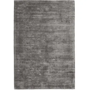 Novatrend Tapis moderne en soie gris foncé 120x170 cm pas cher