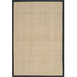 Safavieh Tapis herbe de mer naturel/noir 122 x 183 cm