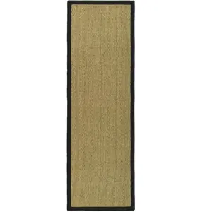 Safavieh Tapis Herbe de mer Natural / Black 76 X 183 cm pas cher