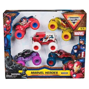 Comparateur de prix : Pack de 5 véhicules Monster Jam Marvel Die Cast