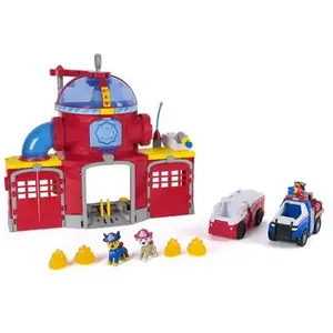 Caserne de pompiers Pat Patrouille et 2 véhicules fire rescue pas cher