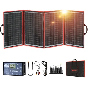 Comparateur de prix : DOKIO 200W Kit Panneau solaire pliable portable monocristallin avec 2 ...