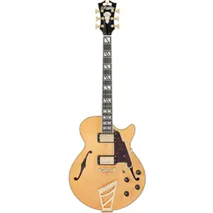 D'Angelico Deluxe SS Stairstep Satin Honey guitare semi-hollow body avec étuiVendu parbax-music