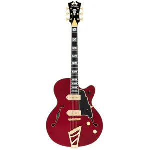 D'angelico Excel 59 Trans Cherry Guitare Hollow Body Avec ÉtuiVendu parwoodbrass