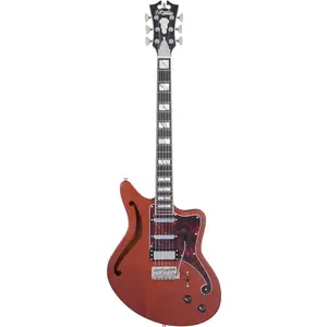 D'angelico Deluxe Bedford Sh Matte Walnut Guitare Demi-Caisse Avec ÉtuiVendu parbax-music