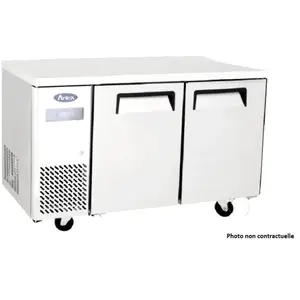 Non communiqué Table Réfrigérée Positive Compacte 2 Portes avec Dosseret 270 à 370 L Atosa pas cher