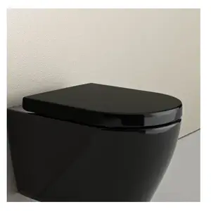 Bernstein Siège WC Soft-Close U1002 noir brillant avec éclairage LED pas cher