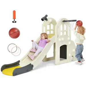 GOPLUS Toboggan pour Enfants 6 en 1 avec Rail de Protection,Pédale Dét...Vendu parcdiscount