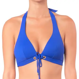 Huit - Haut de maillot de bain Holiday bleu 100 B pas cher