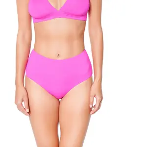 Bas de maillot de bain taille haute femme Huit So Chic Rose L SOC-J41-ROSE pas cher