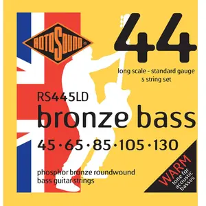 Comparateur de prix : Rotosound RS445LD - Jeu de 5 cordes basse acoustique phosphore bronze - 45-130