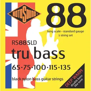 Comparateur de prix : Rotosound RS885LD Tru Bass - Jeu de 5 cordes basse - 65-135