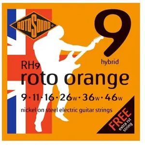 Comparateur de prix : Rotosound RH9 Roto Orange Hybrid 9-46 Jeux de cordes électriques 009