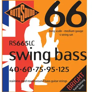 Comparateur de prix : Rotosound RS665LC Swing Bass - Jeu de 5 cordes basse - 40-125