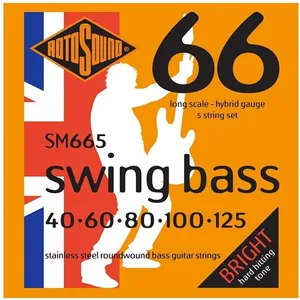 Comparateur de prix : Rotosound SM665 Swing Bass - Jeu de 5 cordes basse - 40-125
