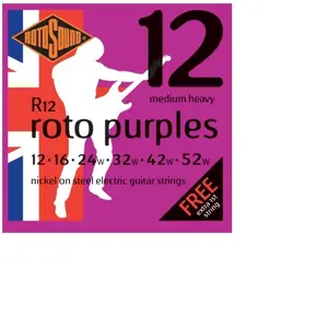 Comparateur de prix : Rotosound R12 Roto Purples - Jeu de cordes guitare électrique - 12-52
