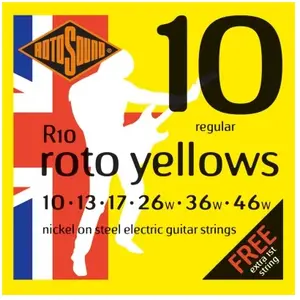 Comparateur de prix : Rotosound Roto R10 Nickel Regular 1046 Jeux de cordes électriques 010