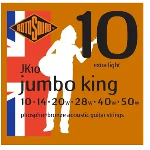 Comparateur de prix : Rotosound Jumbo King JK10 10-50 - Jeu de cordes guitare acoustique