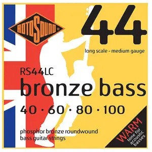 Comparateur de prix : Rotosound RS44LC - Jeu de cordes basse acoustique phosphore bronze - 40-100