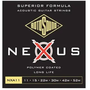 Comparateur de prix : Rotosound NXA Nexus coated jeu de guitare acoustique Light 11-52 NXA11