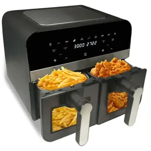 Comfy Nest CN-AFD45WB : Friteuse à air numérique noire à double panier... pas cher