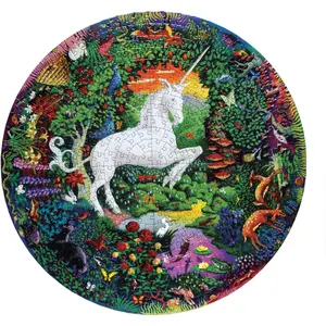 Puzzle Eeboo Le jardin de la licorne Rond 500 pièces
