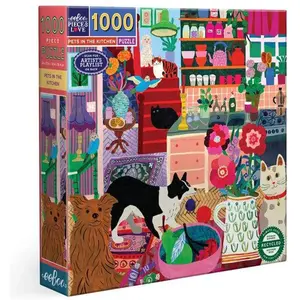 Eeboo Puzzle Pets in the kitchen 1000 pcs