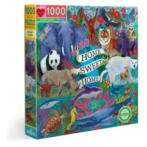 Puzzle carton 1000 pièces PLANET EARTH EEBOO Multicolore
