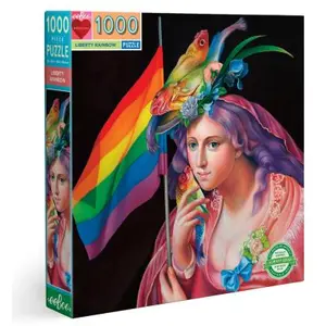 Puzzle carton adulte 1000 pieces LIBERTY RAINBOW EEBOO Carton Multicolore pas cher