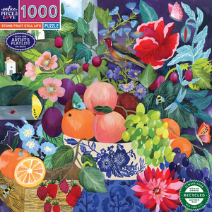 Eeboo Puzzle 1000 pièces : Nature morte - corbeille de fruits pas cher