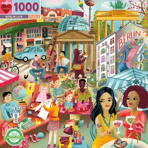 Puzzle 1000 pièces BERLIN LIFE EEBOO Carton Multicolore