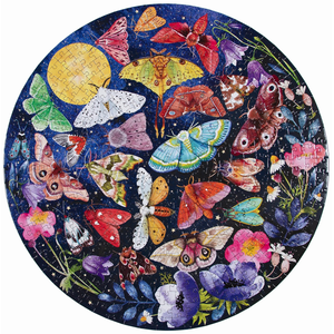 Eeboo Papillons De Nuit Ronds (puzzle Epzfmot 500 Pièces