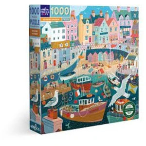 Puzzle 1000 pièces Eeboo Seaside Harbor pas cher