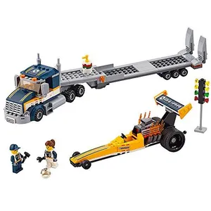 Lego City Great Vehicles Dragster Transporter 60151 Jouet de construction pas cher