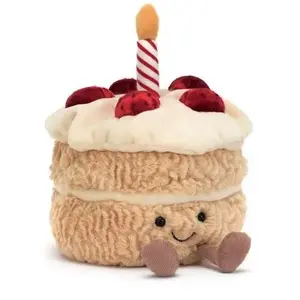 Jellycat Peluche Amuseable Gâteau d'anniversaire (16 cm) pas cher