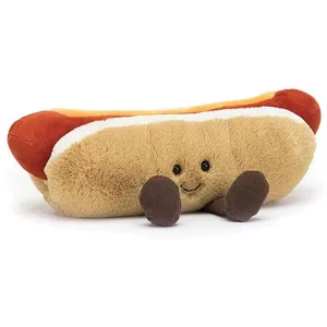 Jellycat Amuseable Hot Dog - L: 7 cm x l: 25 cm x h: 11 cm pas cher