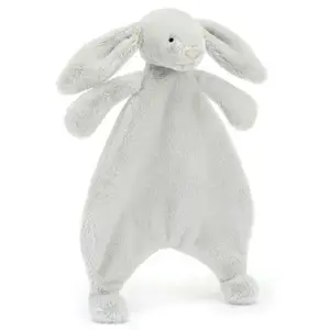 Jellycat Doudou plat Bashful Lapin Silver (20 cm) pas cher