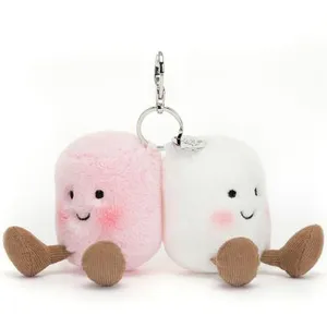 Jellycat Paire de porte-clés amusants pour sac en guimauve, rose, S pas cher