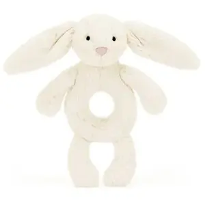 Jellycat Hochet Bashful Lapin Crème (18 cm)Vendu parberceau-magique