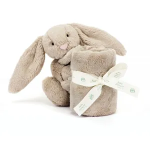 Jellycat Doudou plat Bashful Lapin Beige (34 cm) pas cher