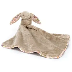 Jellycat Doudou plat Lapin en fleurs Beige pas cher