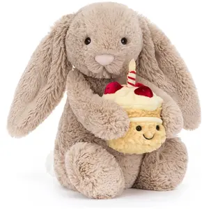 Jellycat Peluche Bashful Lapin Beige Anniversaire (31 cm) pas cher