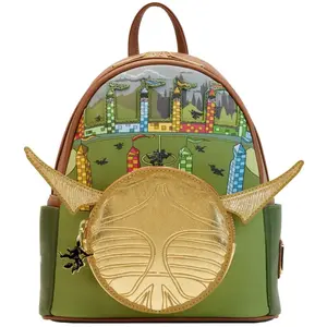 Loungefly Harry Potter Mini Backpack Golden Snitch Nouveau Officiel Vert