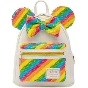 Sac à Dos Loungefly Disney Minnie Rainbow 26cm - Noir - Dos - Loungefly