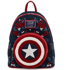 LOUNGEFLY, Mochila Escudo Floral Capitan America 80Th Marvel 26cm Femme, Multicolore pas cher